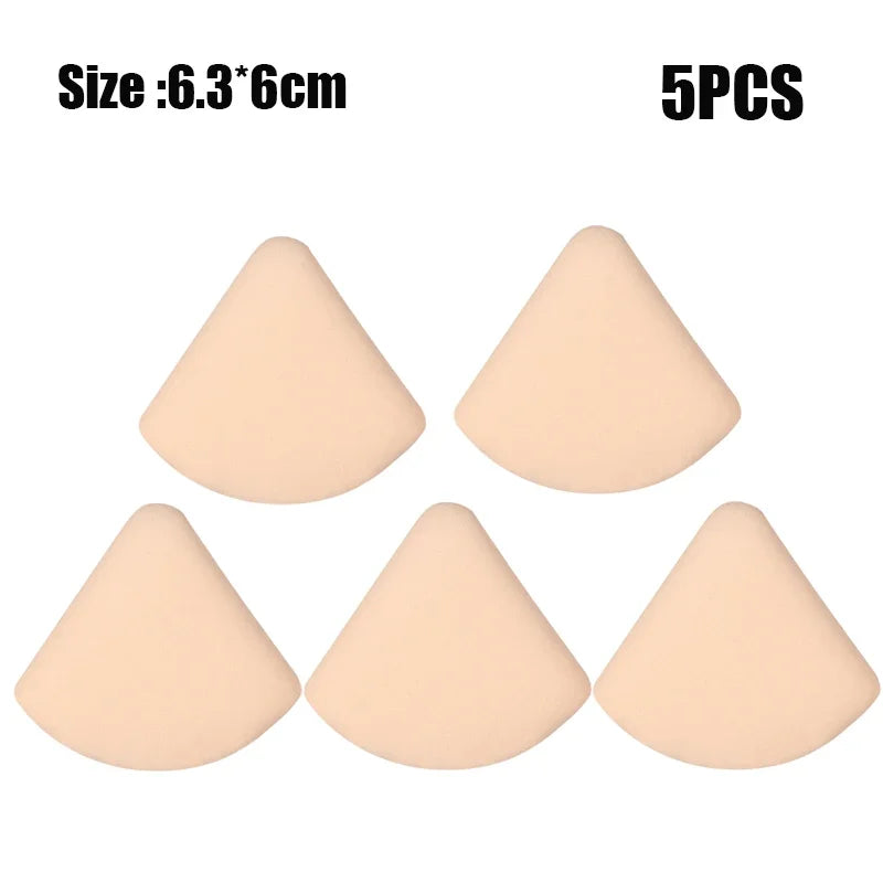 1-10pcs Round Square Triangle Shape Makeup Sponge Puff Dry Wet Dual-use Soft Cotton Cand detail view