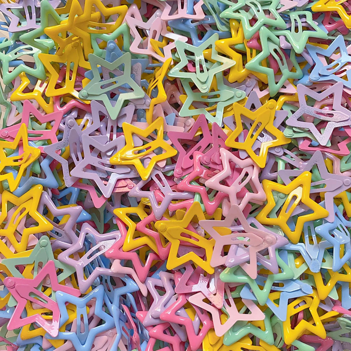 KYDZSW 10Pcs Children Cute Colors Geometric Stars Ornament Hair Clips Girls Lovely Sw alternate view
