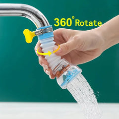 Kitchen Anti-Splashing Faucet Can Rotate Extend The Filter Home Universal Water Faucet close-up view