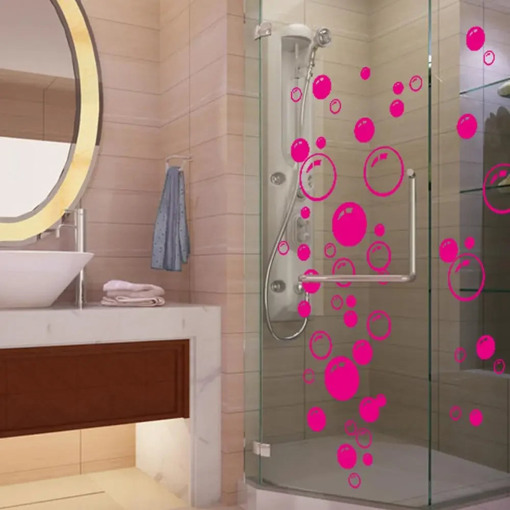 Removable Bubble Wall Stickers | Waterproof PVC Decals for Bathroom, Window & Kids Ro lifestyle view