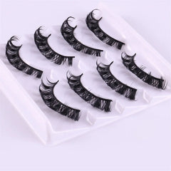 4 Pairs 3D Mink DD Curl Russian Lashes Reusable Fluffy Strip Eyelashes for Eyelashes Ext detail view