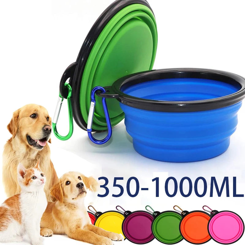 Portable Foldable Dog Bowl | Soft Silicone Travel Bowl for Food and Water alternate view