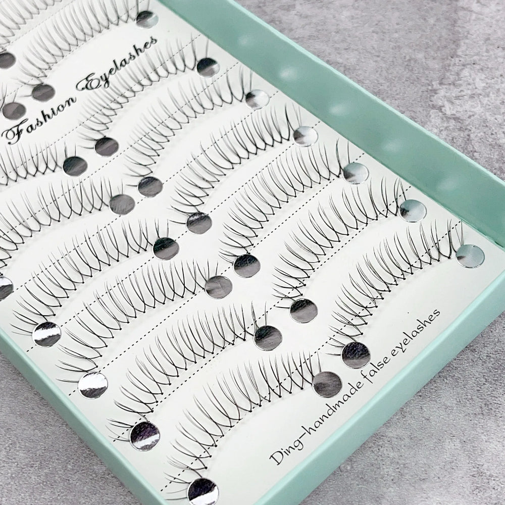 Anime Style False Eyelashes 10 Pairs | 11mm C-Shaped Curled DIY Strip Lashes lifestyle view