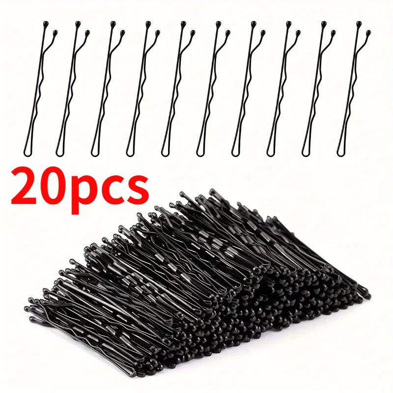 10/20pcs Invisible Wave Bobby Pins,Durable Metal Hair Clips for Women, Simple Solid C alternate view