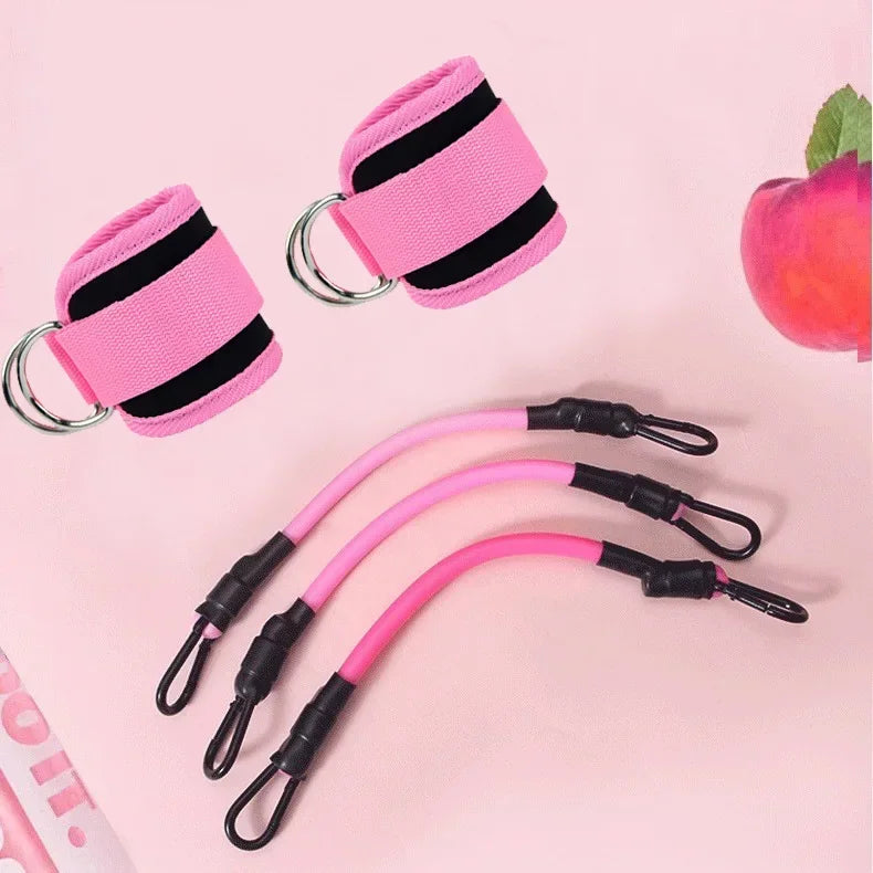 Resistance Band Set with Ankle Straps | Home Gym Strength Training additional angle