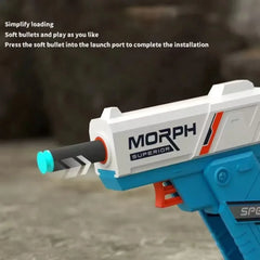 Mini Shell Soft Bullet Launcher Toy Gun | Manual Loading Stress Relief Toy for Outdoo alternate view