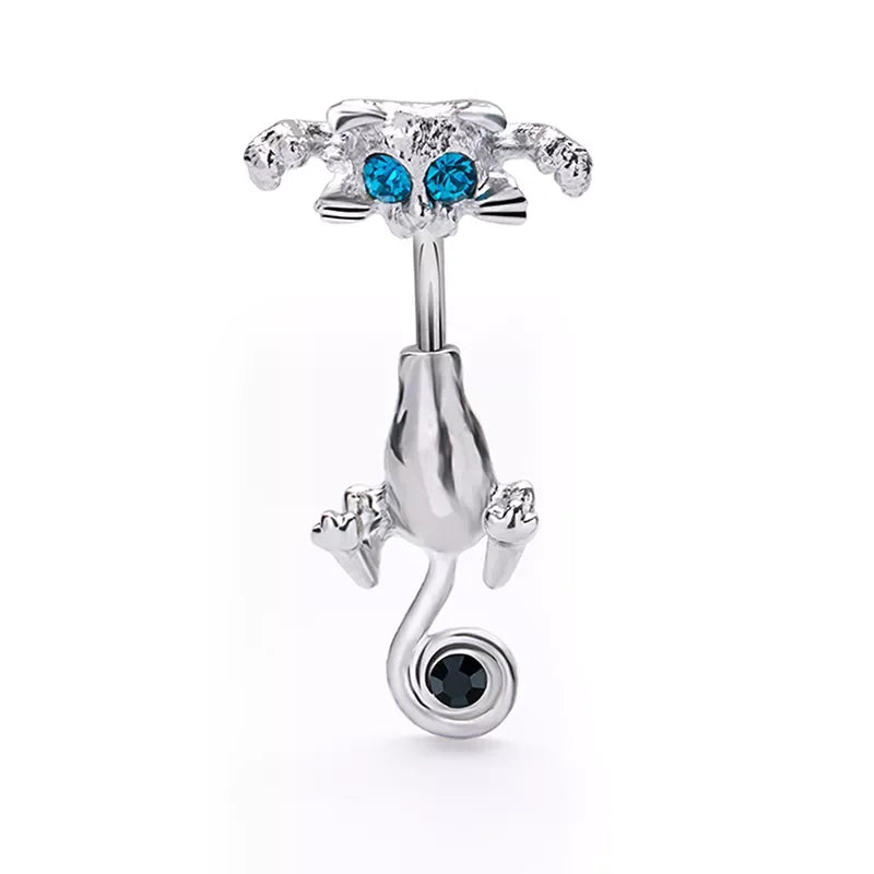 1PC Creativity Belly Button Ring Navel Piercing Ring 316L Surgical Steel Piercing Cartoo detail view