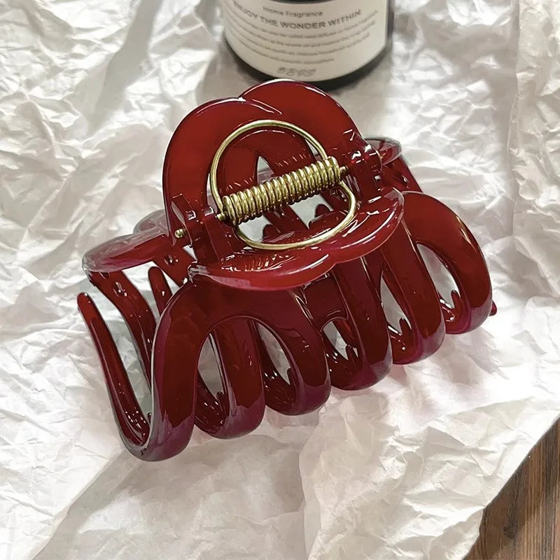 New Design Top Grade Pumpkin Hair Claw Clip For Women Sweet Hair Ornament Back Long additional angle