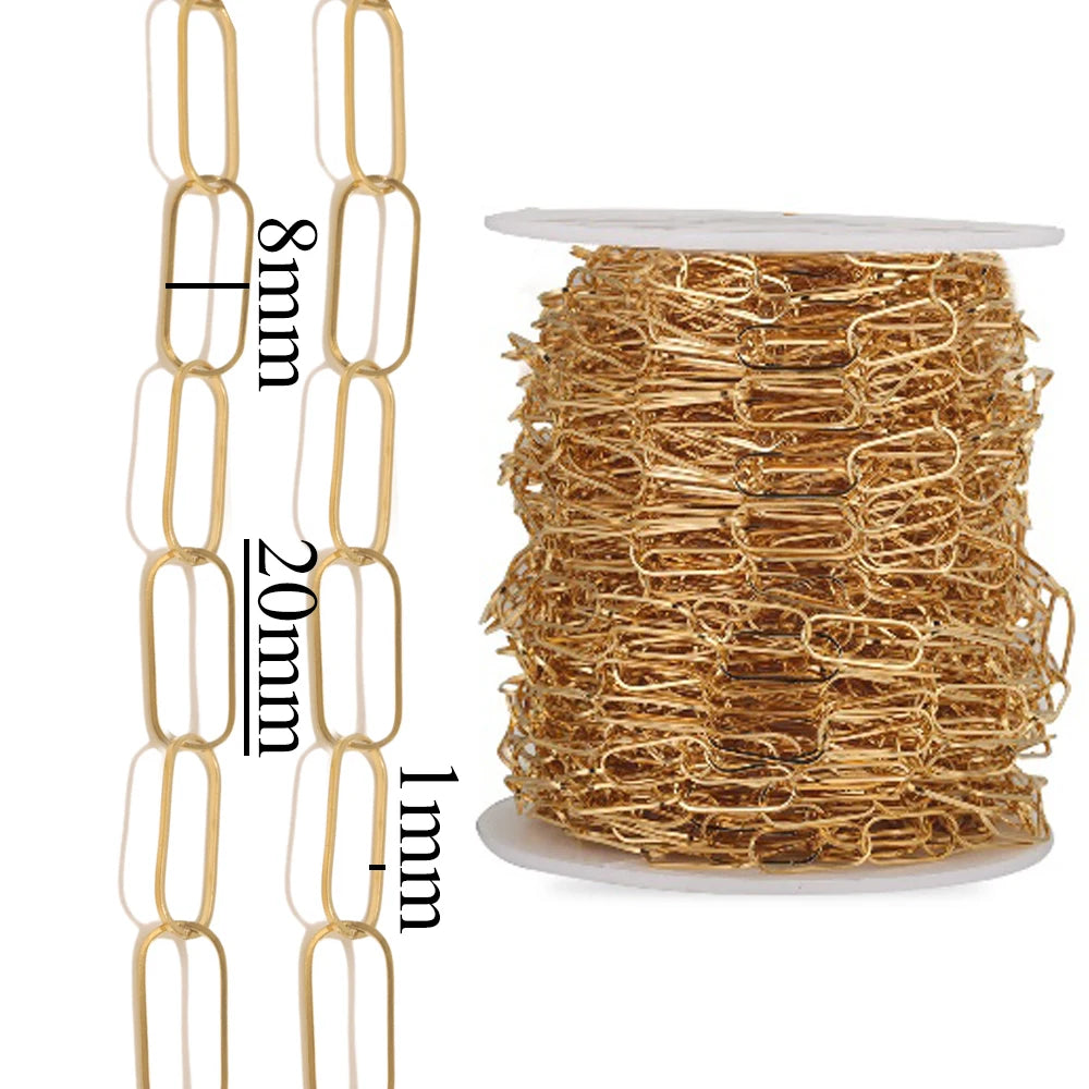 1 Meter Stainless Steel Chain Gold Silver DIY Jewelry Making Chain Necklace Bracelet lifestyle view