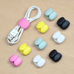 10pcs Multi-Function Cable Organizer Clips for Charging & Earphone Cords - Durable Plastic