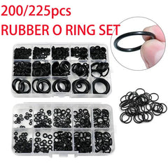 Rubber O Ring Set | 200/225pc Nitrile Seal Gasket Repair Kit