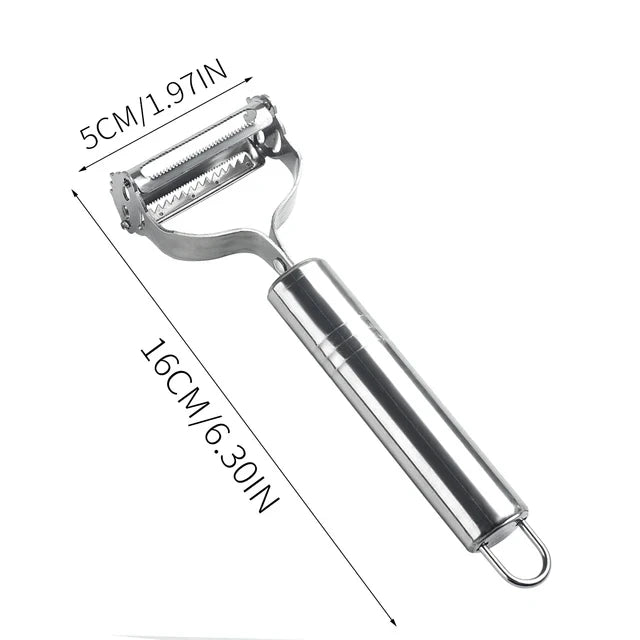 Stainless Steel Julienne Peeler and Vegetable Slicer | Kitchen Tool detail view