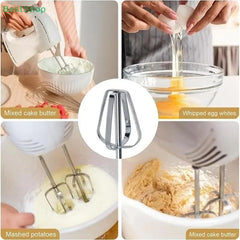 Stainless Steel Handheld Egg Whisk | Electric Mixing Stick for Baking close-up view