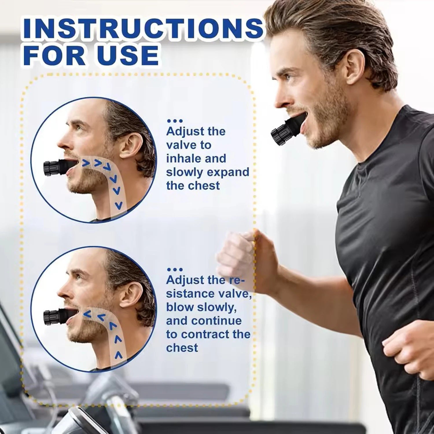Breathing Trainer Lung Flexer | Durable Fitness Exerciser for Increased Lung Capacity alternate view