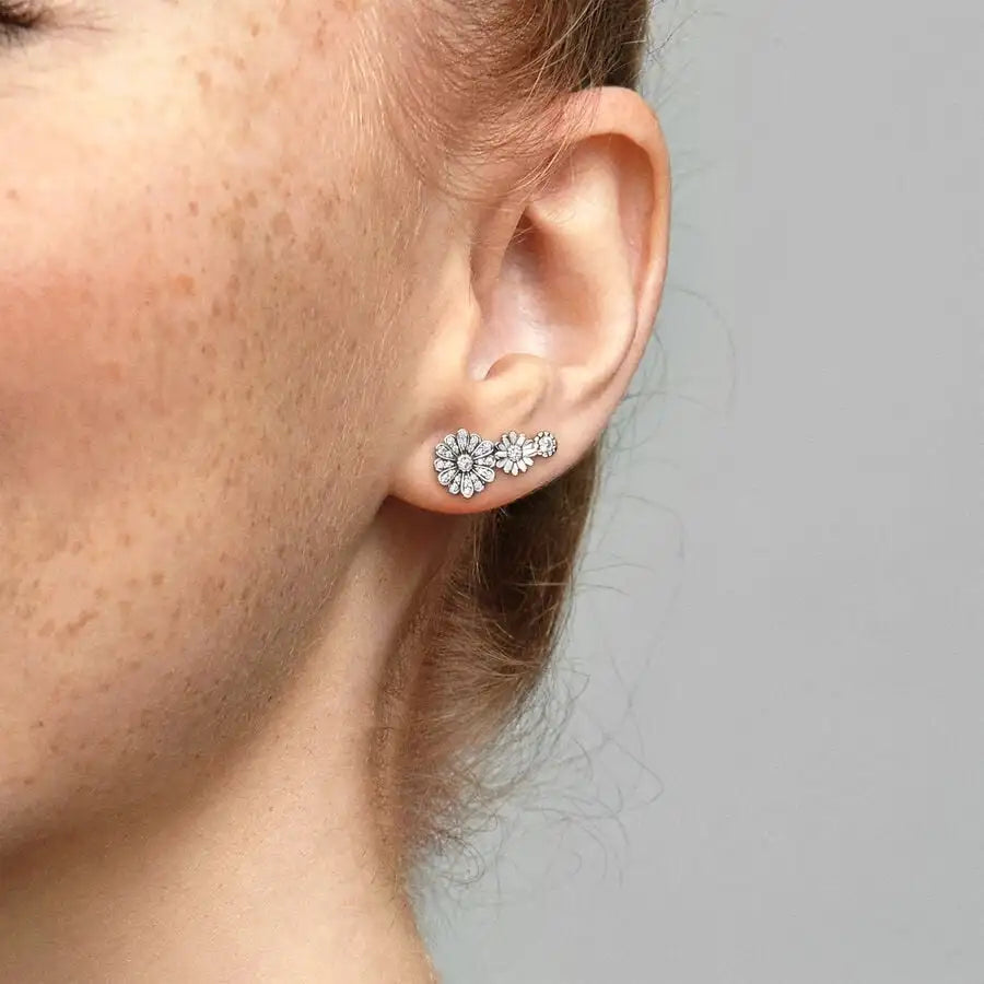 Hot Sell Double Hoop Swallow Sunflower Fit Original Charms Diy Fine Jewelry Gift Fo additional angle