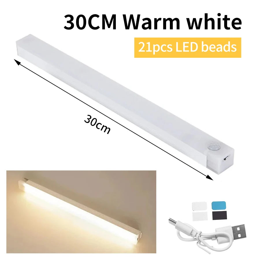 Rechargeable LED Motion Sensor Night Light | Magnetic Strip Light for Cabinet Bedsi additional angle