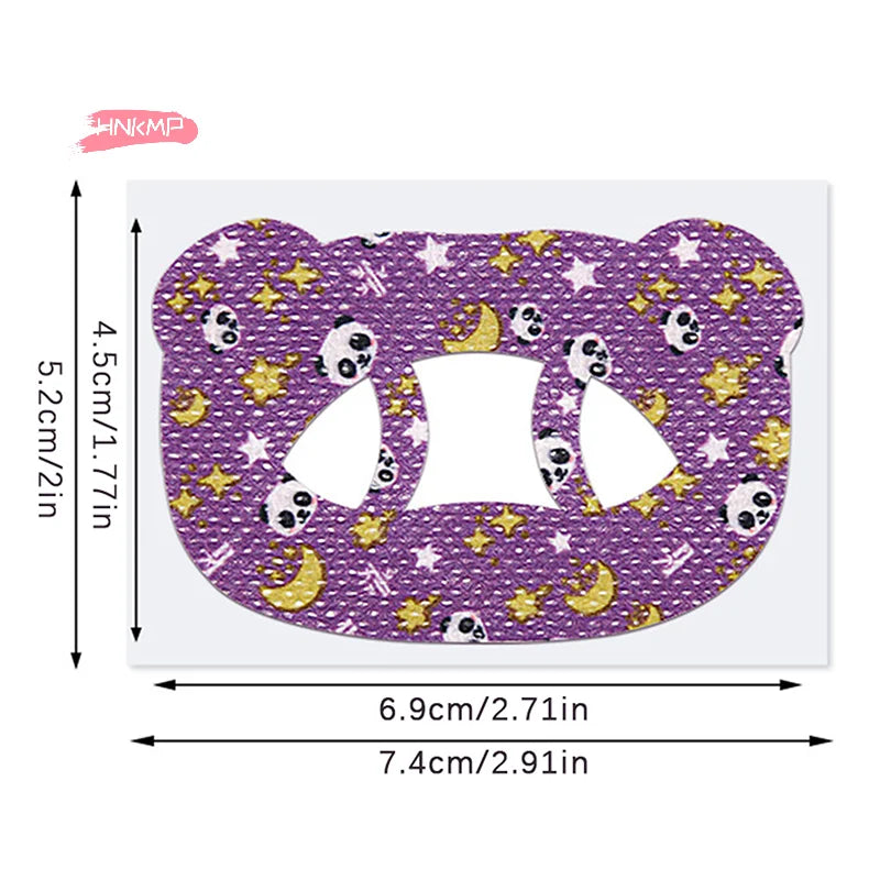 Cartoon Bear Anti-Snoring Mouth Patches for Kids | Safe Nose Breathing Sleep Aid additional angle