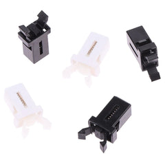 Trash Can Lid Latch Replacement Clip Black White close-up view