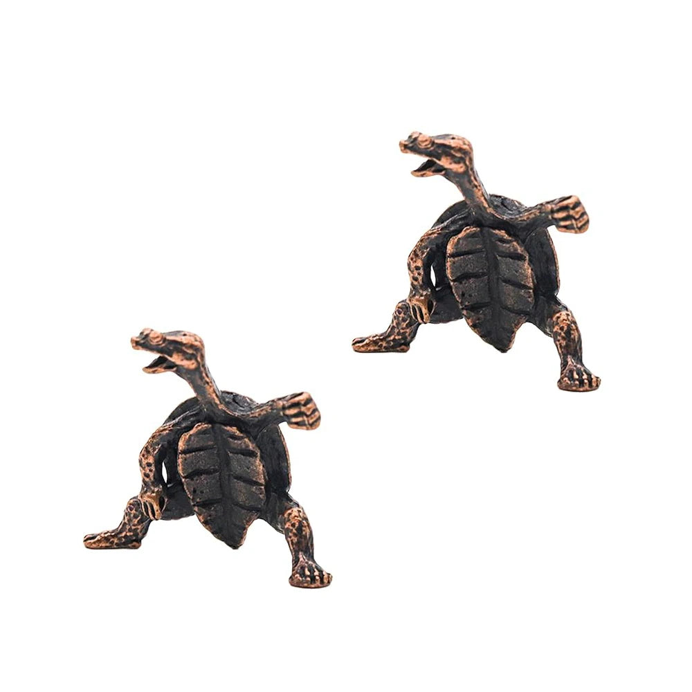 Antique Alloy Kung Fu Turtle Incense Holder | Home Decor Line Incense Burner close-up view