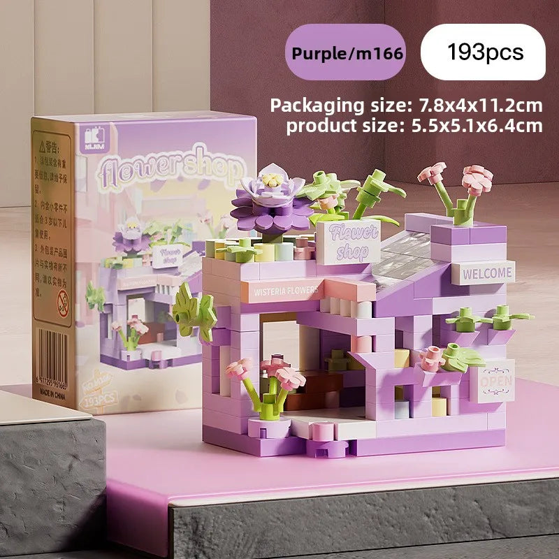 Christmas Micro Building Block Set | Santa and Reindeer Puzzle Toy additional angle