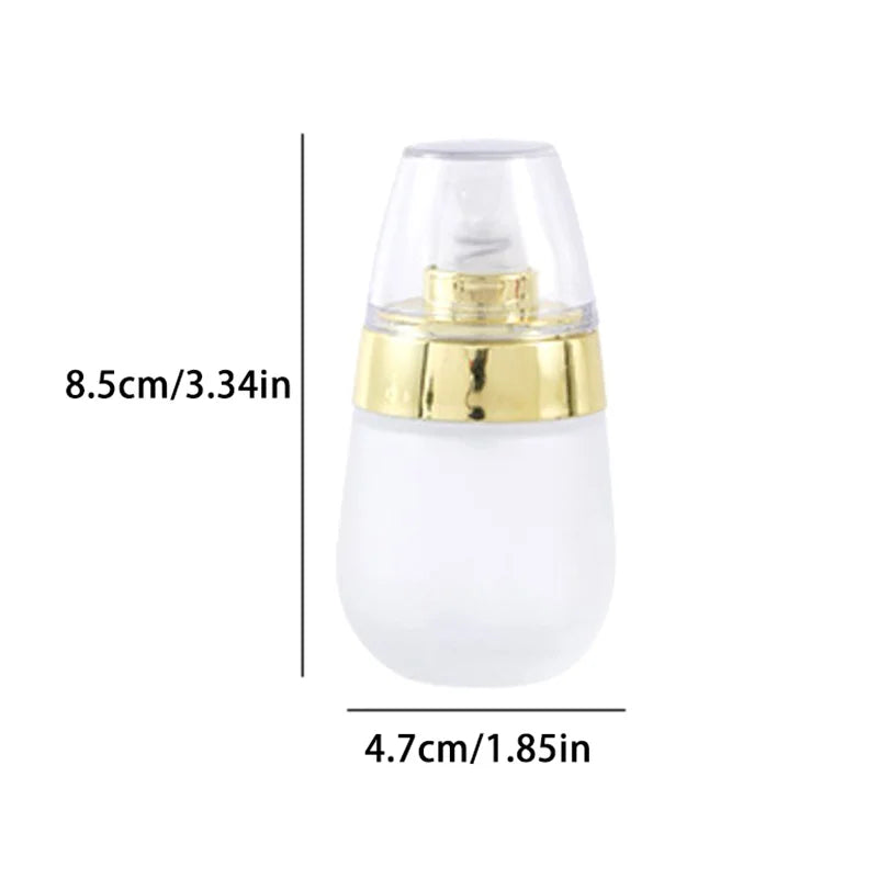 30ml Empty Refillable Frosted Glass Vacuum Bottle | Travel Cosmetic Pump Container additional angle