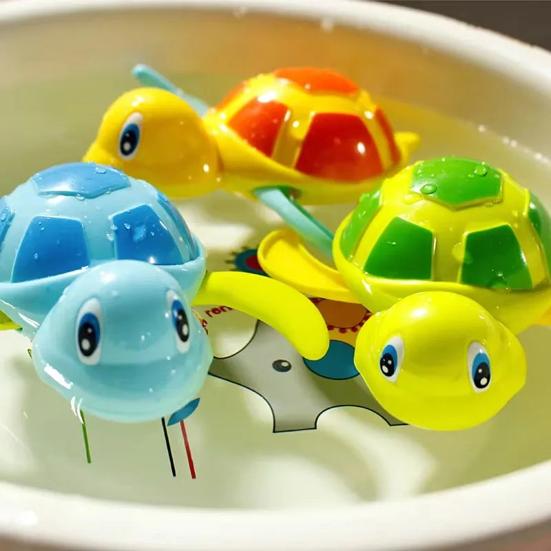Single Sale Cute Cartoon Animal Tortoise Classic Baby Water Toy Infant Swim Turtle Wound detail view