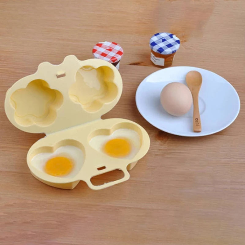 Microwave Egg Steamer Flower Heart Shape | Silicone Egg Cooker for Breakfast alternate view