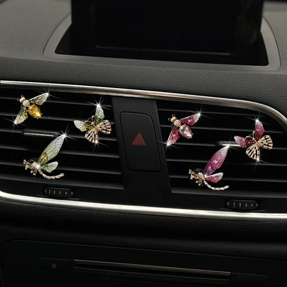 Butterfly Dragonfly Bee Car Perfume Clip Air Outlet Freshener detail view