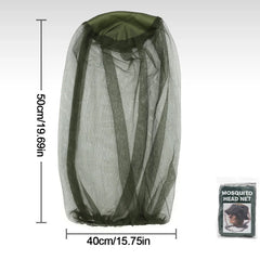 Fishing Mosquito Head Net | Bug Mesh Face Protector for Camping close-up view