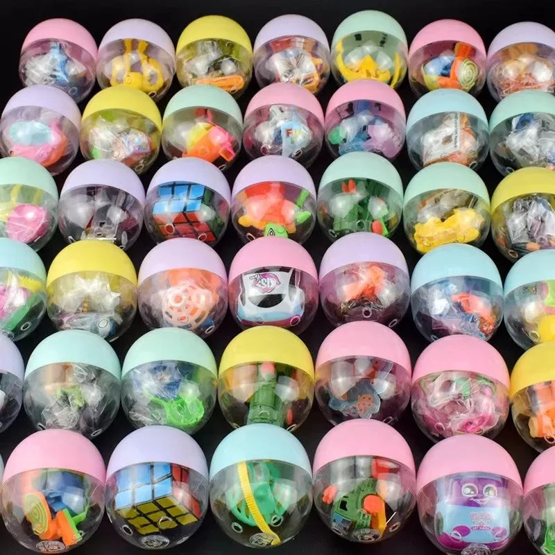6pcs Gacha Mixed Doll Toy Ball Transparent Capsule Surprise Egg Model Puppets Toys additional angle