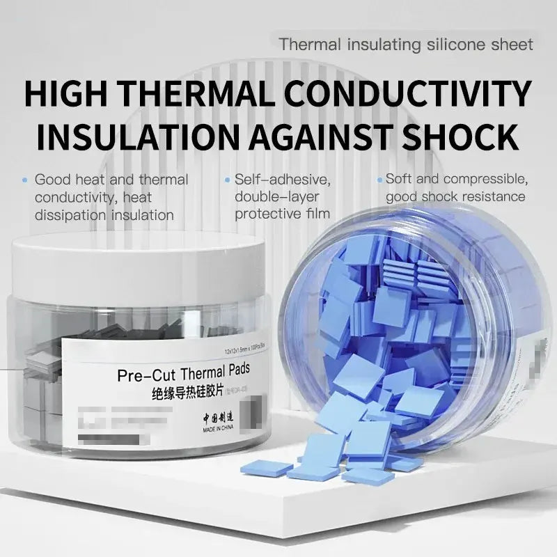100 Pcs Thermal Insulating Silicone Sheets | High Temperature Repair Mat for Motherbo alternate view