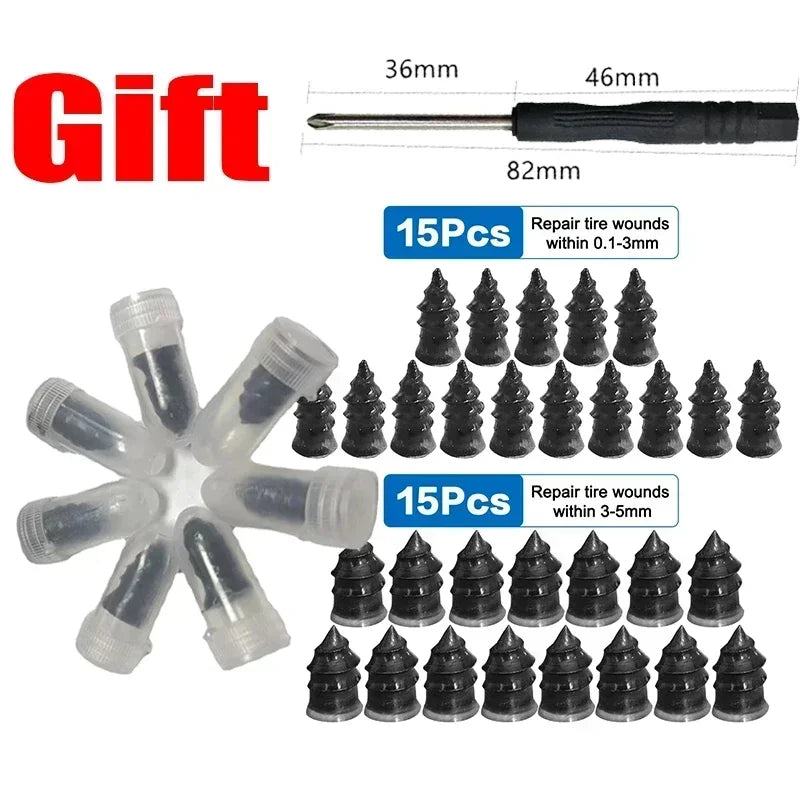 10/20/30Pcs Car Tyre Repair Rubber Nails Set Universal Cars Motorcycle Patch Nails Tr alternate view