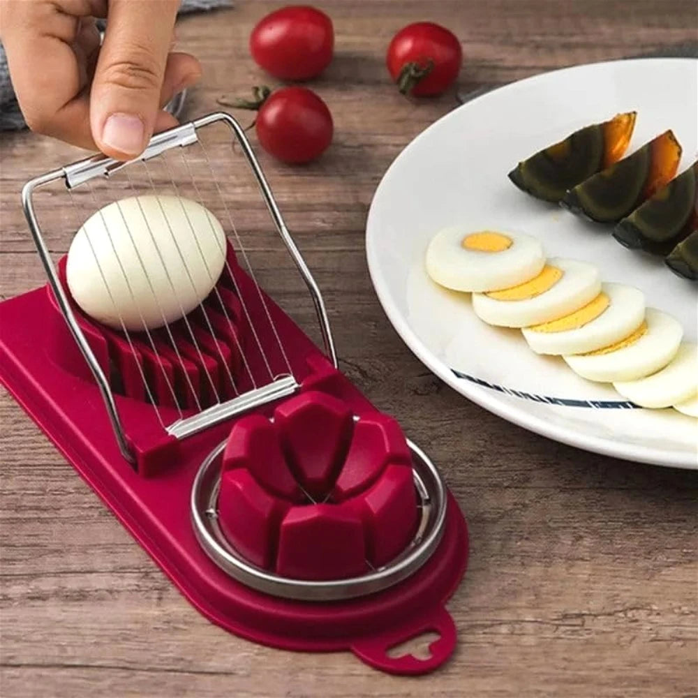 2 In 1 Egg Slicer Multifunctional Stainless Steel Egg Cutter | Kitchen Gadget for Sli alternate view