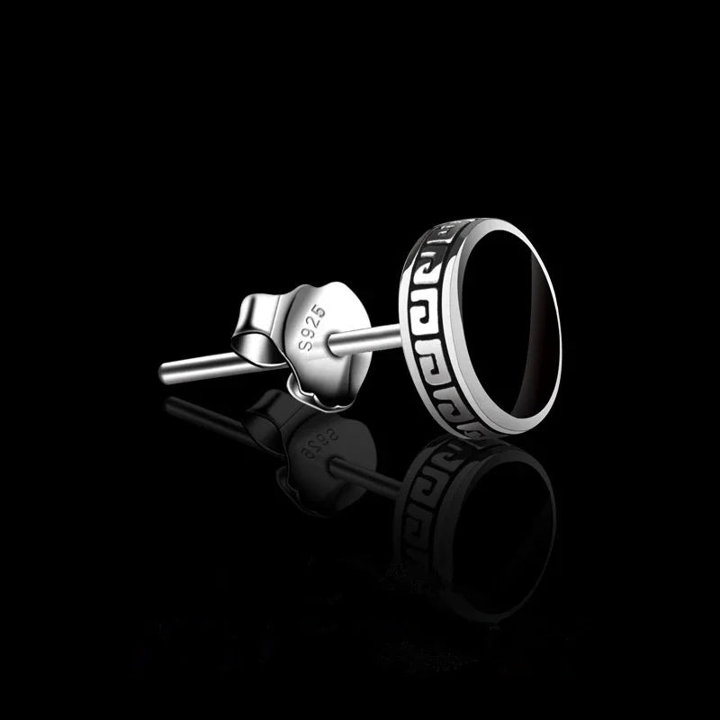 Lihong Personalized 925 Silver Earrings Men'S Single Earrings Street Punk Hip-Hop Jew lifestyle view
