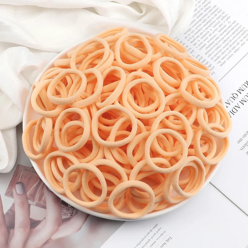 51 Colors Basic Elastic Hair Band for Girls 20/30/50PCS 4cm Simple Solid Color Head additional angle