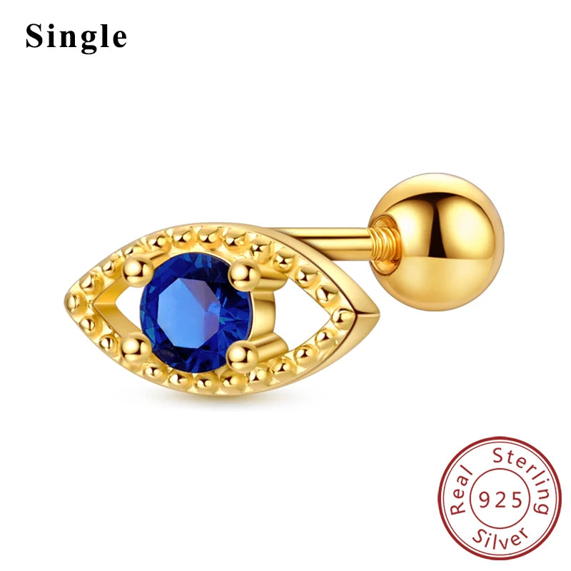 925 Stainless Steel Stud Earrings For Women Girls Simple Flower Bow Star Moon Zircon alternate view