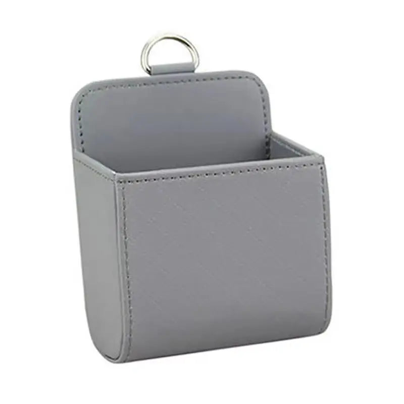 1pc Car Storage Bag Car Air Outlet Debris Bag For Mobile Phone Key Sunglasses Vent Dashboard Tidy Hanging Leather Organizer Box