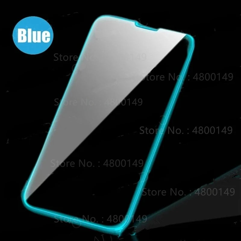3PCS Night Light Luminous Screen Protector Used Phone for IPhone 12 11 13 14 15 16 17 Pro Max Plus Mini Case Tempered Glass Film