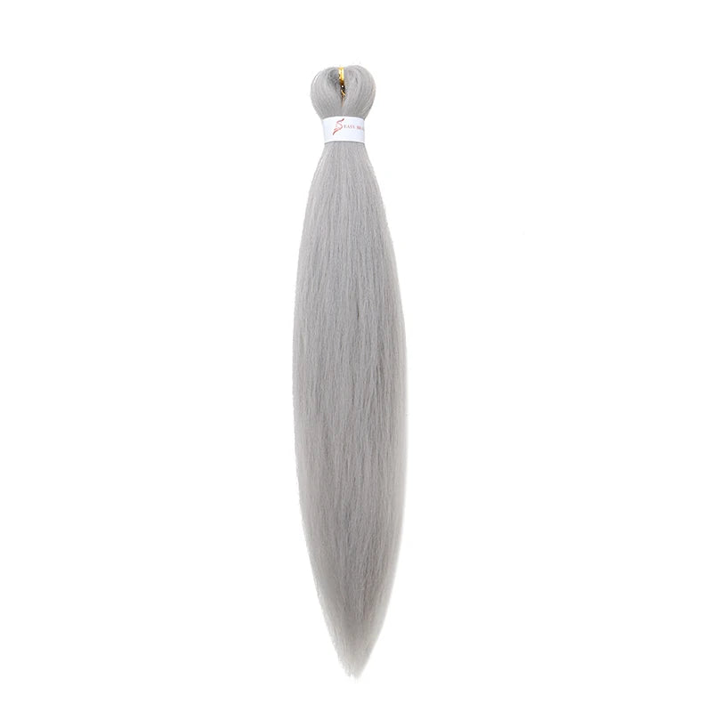 20Inch Synthetic Pre Stretched Braiding Ombre Hair Extension for Black Women Yaki Straig detail view