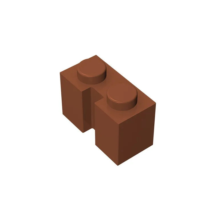 Gobricks GDS-798 Brick 1x2 with Groove | Compatible Building Block for DIY Sets close-up view