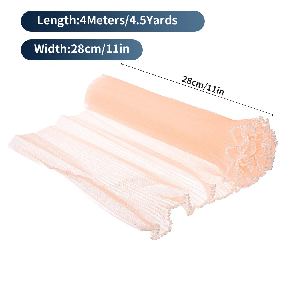 Pink Wedding Season Floral Packaging Kit: Pearl-Edged Wrapping Paper, Mesh, and Netting , Perfect for Valentine's Day, Weddings