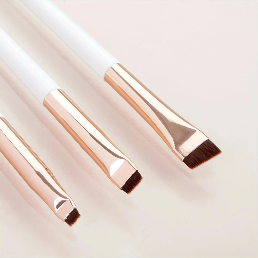 Ultra-Thin Eyebrow Brush Set | 3-Piece Angled Precision Makeup Brushes additional angle