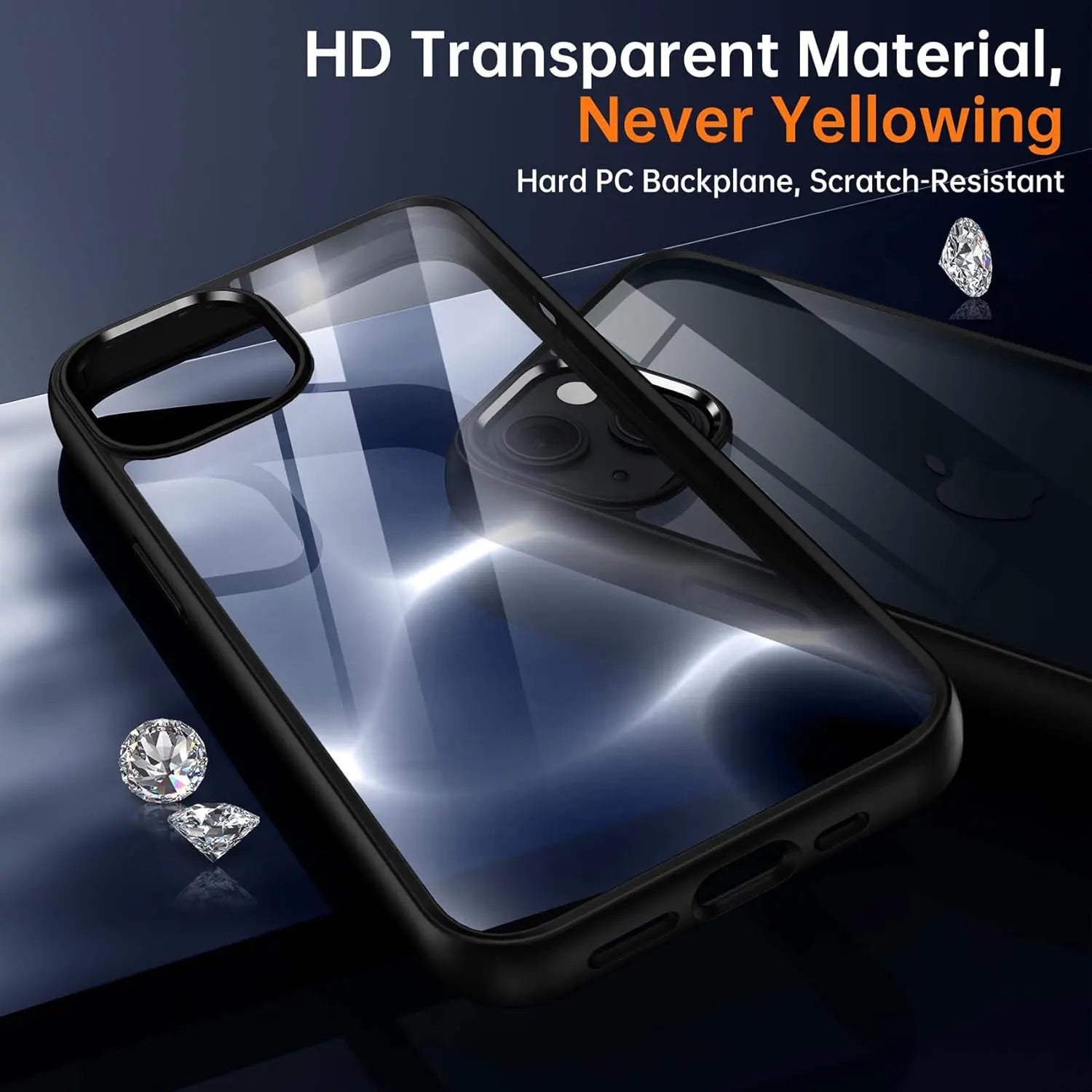 Colour Back Transparent Shockproof Phone Case for iPhone 16 15 14 13 12 11 Pro Max 7 lifestyle view