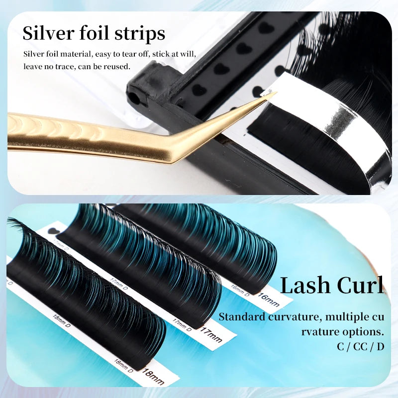 Winky Beauty Professional Flat Lashes Extension | Ellipse Split Tip Soft Lashes alternate view