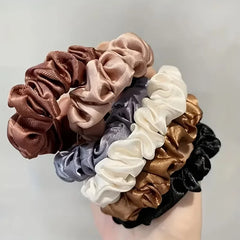 6pcs Satin Hair Scrunchies for Women - Softer Than Silk Scrunchies for Hair | Satin Sc close-up view