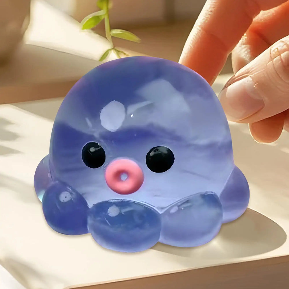 Glowing Octopus Bubble Pop Fidget Toy | Squeeze Sensory Ball with Soft Popping Soun additional angle
