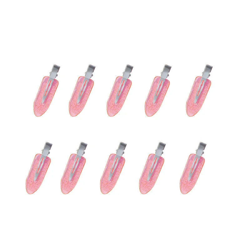 10pcs/set No Crease Basic Hair Clips For Women Girls Hair Styling Makeup No Bend Ha additional angle