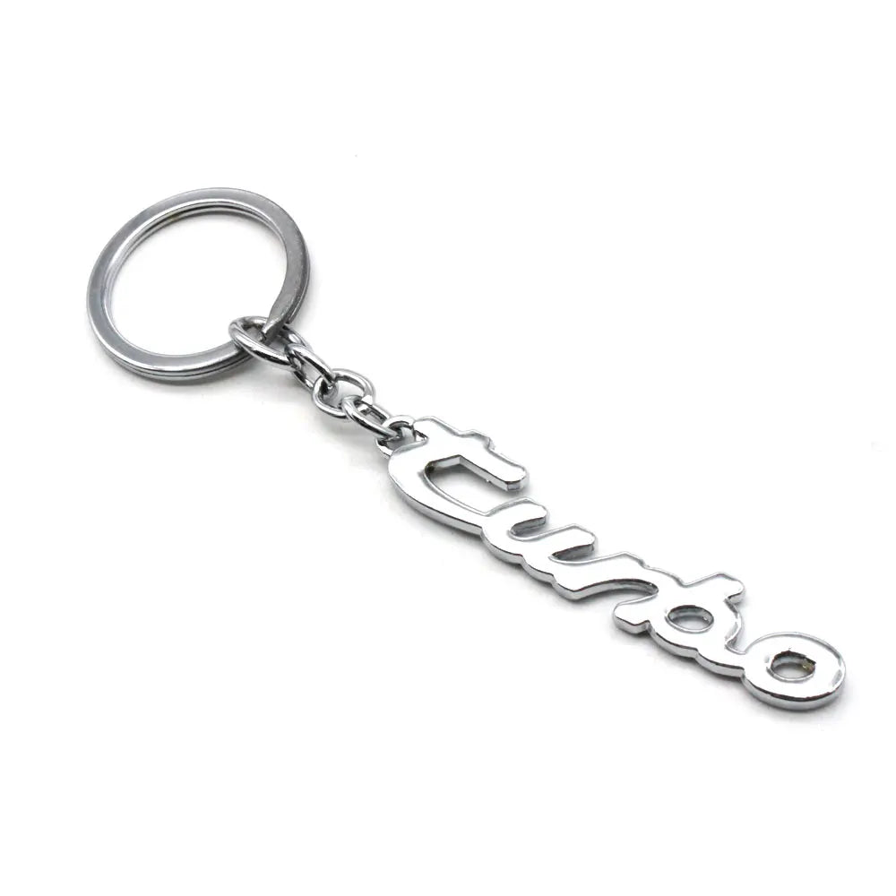 Metal Keychain for Car Keys | Turbo Style Gift for Men and Women detail view