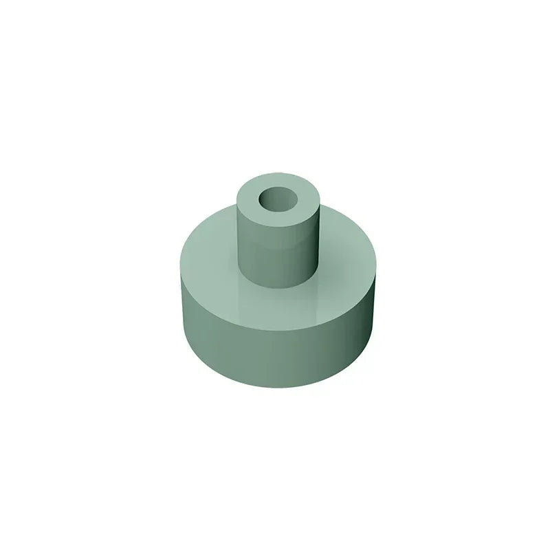 Gobricks Fliese Rund 1x1 mit Stange und Pin-Halter | Kompatibler Baustein