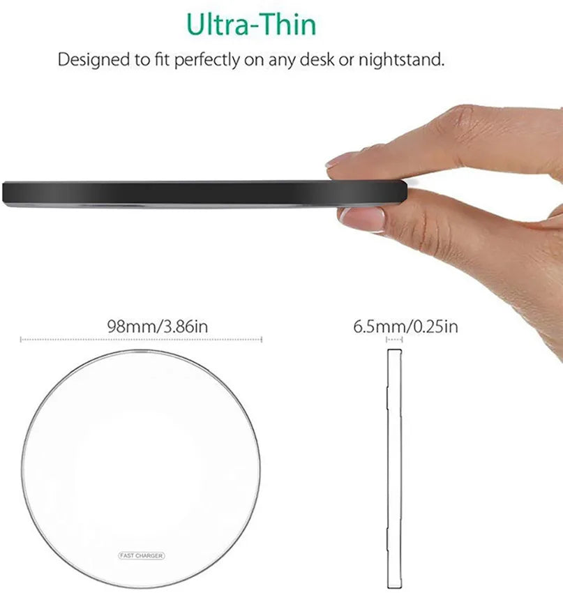 100W Fast Wireless Charger Pad with LED Indicator - Onlytenbucks.com